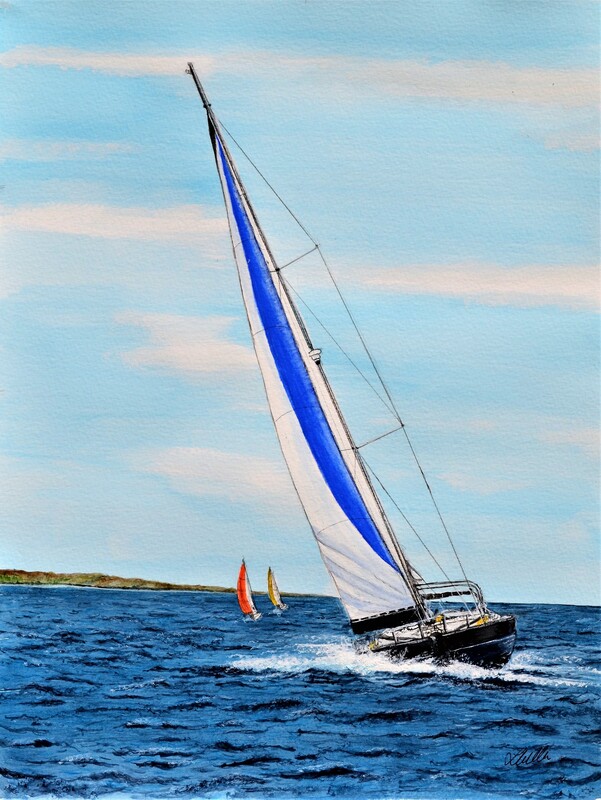 yacht racing art